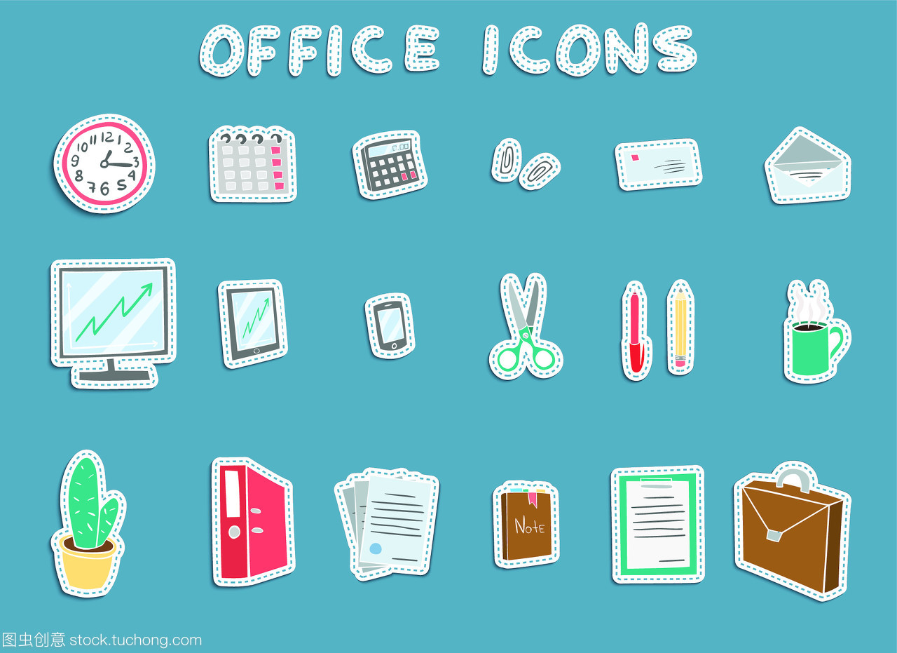 業務辦公與建筑材料 標簽圖標組在項目工作中的應用